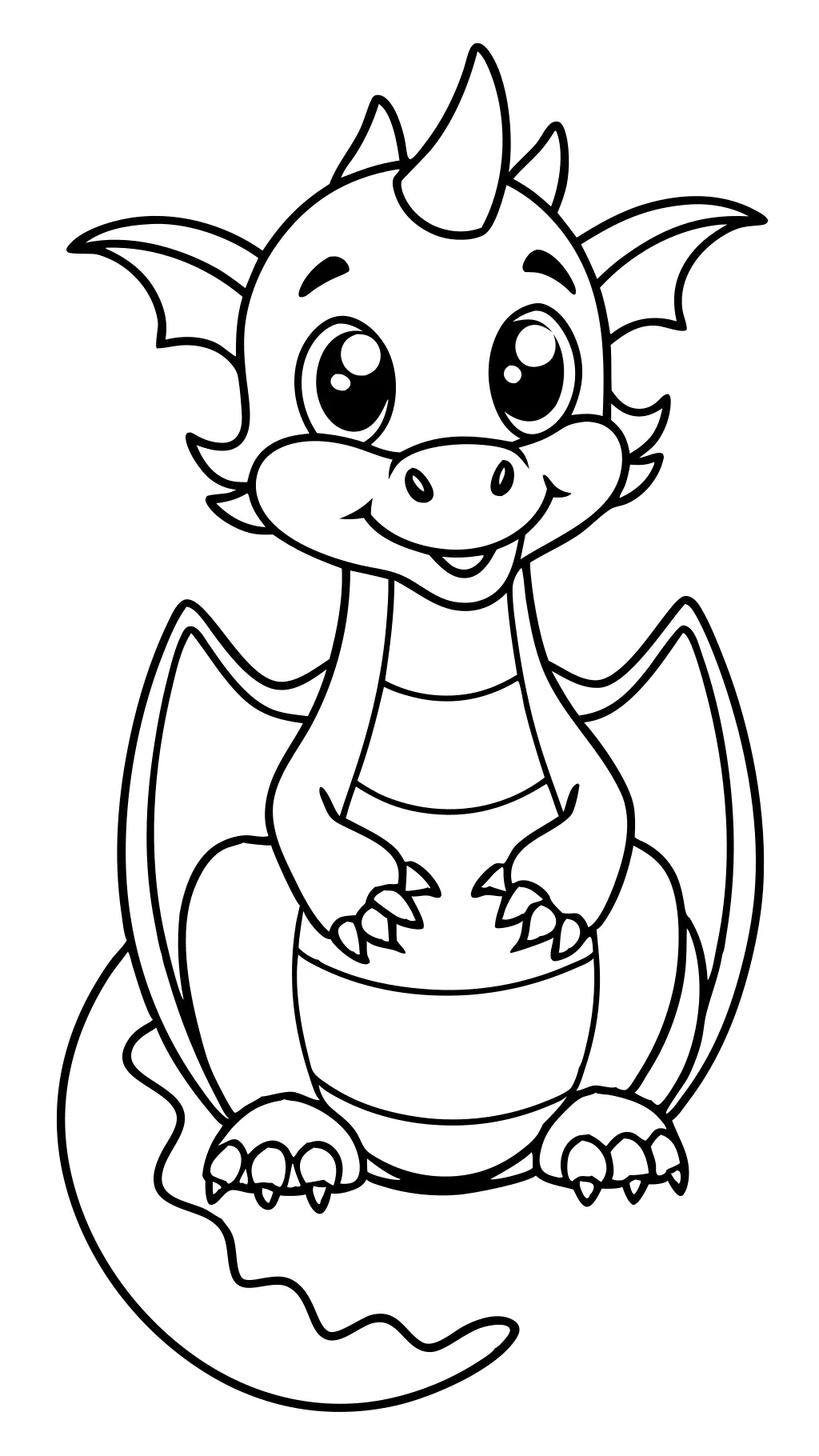 dragon coloring pages easy